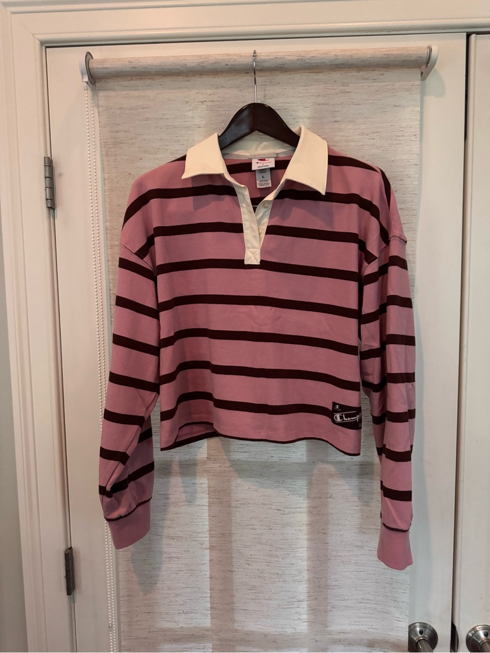 Champion Striped Cropped Rugby Shirt